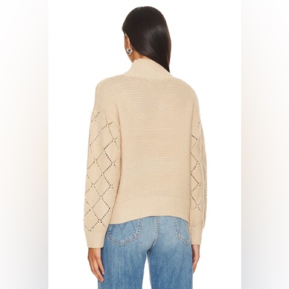 525 AMERICA Revolve Sweater Talia Mockneck Midweight Oat Women Size XS NWT - Picture 4 of 13